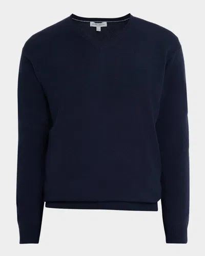Peter Millar Men's Crown Heritage Cashmere Crewneck Sweater In Blue