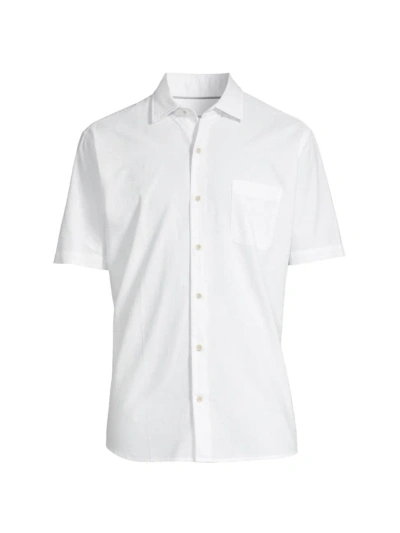 Peter Millar Men's Crown Seaward Seersucker Cotton Sport Shirt In White Lavender