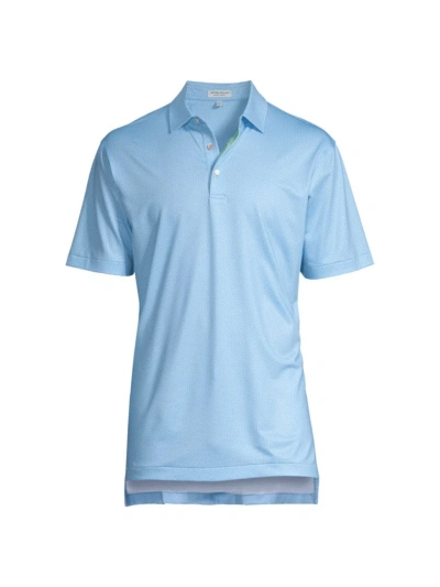 Peter Millar Men's Crown Sport I'll Have It Neat Performance Jersey Polo Shirt In Cottage Blue