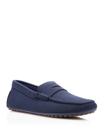 Peter Millar Men's Cruise Knit Driver Loafers In Navy