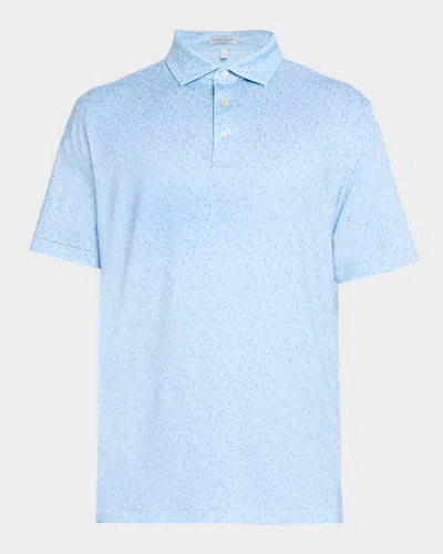 Peter Millar Men's Day Of The Dead Performance Jersey Polo In Blue