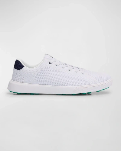 Peter Millar Men's Drift Hybrid Course Knit Low-top Sneakers In White