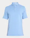 Peter Millar Men's Dunnes Performance Jersey Polo In Blue