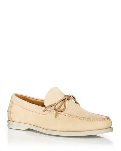 Peter Millar Men's Excursionist Boat Shoes In Stone