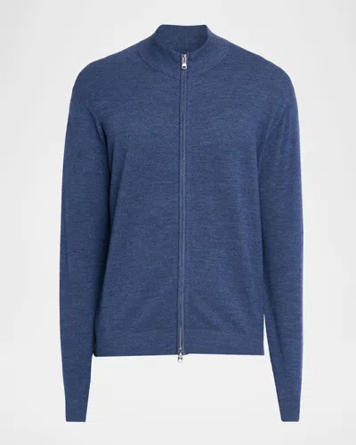 Peter Millar Men's Excursionist Flex Full-zip Sweater In Blue