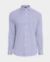 Peter Millar Men's Excursionist Flex Gingham Sport Shirt In Burgundy