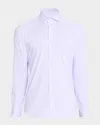 Peter Millar Men's Excursionist Flex Micro-print Sport Shirt In Purple