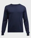 Peter Millar Crown Crafted Excursionist Flex Wool Blend Sweater In Navy