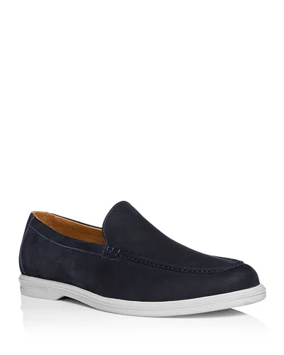 Peter Millar Men's Excursionist Nubuck Venetian Loafers In Dark Navy
