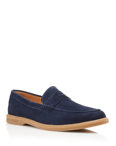 Peter Millar Men's Excursionist Penny Loafers In Dark Navy