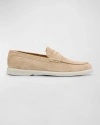 PETER MILLAR MEN'S EXCURSIONIST SUEDE PENNY LOAFERS