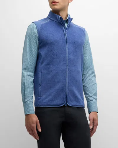 Peter Millar Men's Fade Fleece Vest In Pomegrana