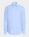 Peter Millar Men's Fairbanks Performance Twill Sport Shirt In Blue
