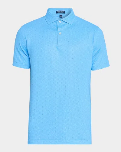 Peter Millar Men's Fermata Performance Jersey Polo In Blue