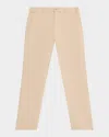 Peter Millar Men's Flat Front Trousers In Signature Sateen In Brown