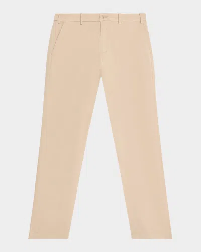 Peter Millar Men's Flat Front Trousers In Signature Sateen In Brown