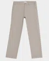 Peter Millar Men's Flat Front Trousers In Signature Sateen In Gray