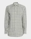 Peter Millar Men's Frasier Performance Flannel Sport Shirt In Green