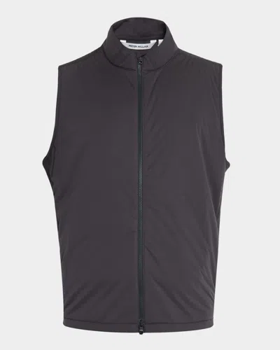 Peter Millar Men's Fuse Water-resistant Hybrid Vest In Black