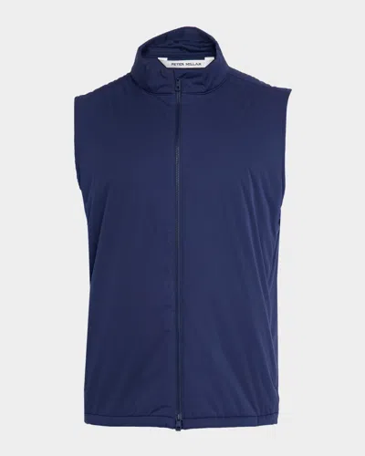 Peter Millar Men's Fuse Water-resistant Hybrid Vest In Blue