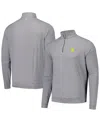 Peter Millar Men's Gray San Diego Padres Perth Sugar Stripe Performance Quarter-zip Top In Gray