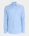 Peter Millar Men's Highlands Twill Sport Shirt In Blue