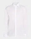 Peter Millar Men's Highlands Twill Sport Shirt In White