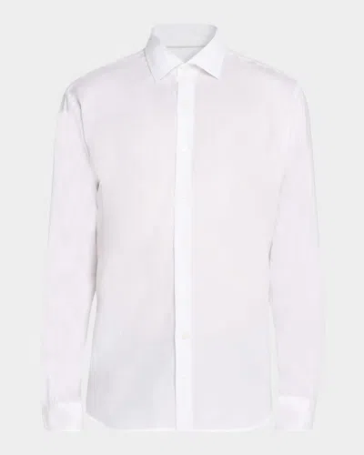 Peter Millar Men's Highlands Twill Sport Shirt In White