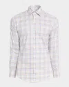 Peter Millar Men's Jackson Crown Lite Cotton Sport Shirt In Purple