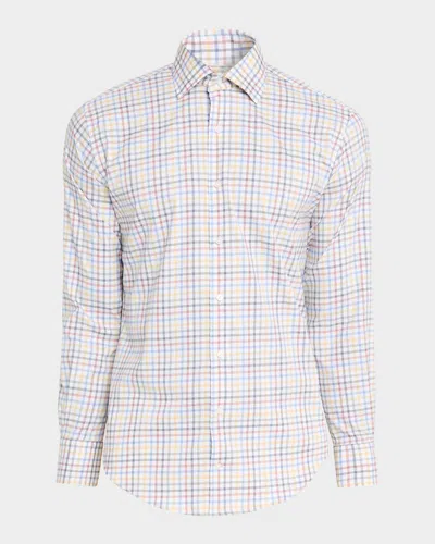 Peter Millar Men's Jackson Crown Lite Cotton Sport Shirt In Purple