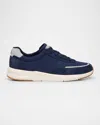 Peter Millar Men's Journeyman Nylon And Suede Low-top Sneakers In Navy