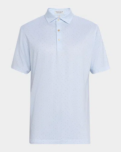 Peter Millar Men's Lacrosse Performance Jersey Polo Shirt In White