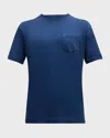 Peter Millar Lava Wash Organic Cotton-jersey T-shirt In Navy