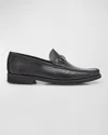 Peter Millar Men's Leather Bit Loafers In Black