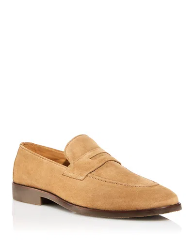 Peter Millar Men's Madison Suede Penny Loafers In Brown