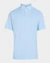Peter Millar Men's Mahi Mahi Performance Polo Shirt In Cottage Blue