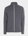 Peter Millar Men's Merge Water-resistant Hybrid Jacket In Silver