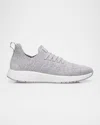 Peter Millar Men's Odeon Knit Sneakers In Gray