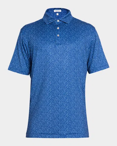 Peter Millar Men's Outlaw Performance Jersey Polo In Blue