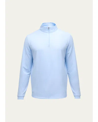PETER MILLAR MEN'S PERTH MICRO-STRIPE HALF-ZIP SWEATER