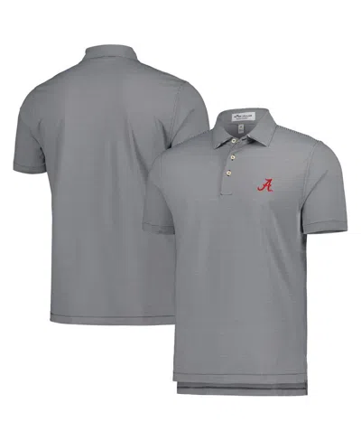 Peter Millar Men's  Black Alabama Crimson Tide Jubilee Striped Performance Jersey Polo Shirt