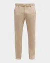 Peter Millar Pilot Flat Front Stretch Cotton Twill Pants In Khaki