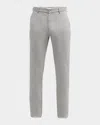 Peter Millar Pilot Flat Front Stretch Cotton Twill Pants In Mountain Grey