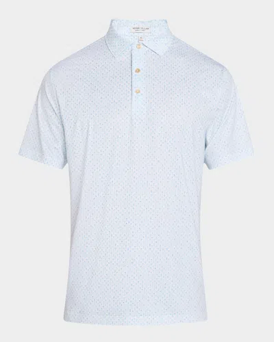 Peter Millar Men's Pina Skullada Performance Polo Shirt In White Cottage