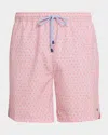 Peter Millar Men's Pineapple Slice Swim Trunks In Pink