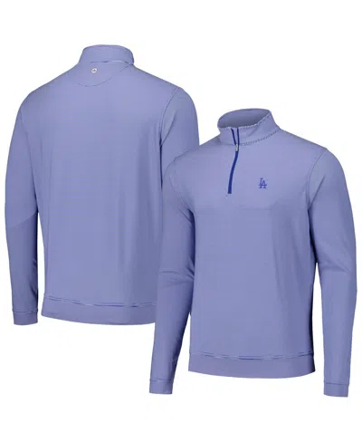 Peter Millar Men's Royal Los Angeles Dodgers Perth Sugar Stripe Performance Quarter-zip Top