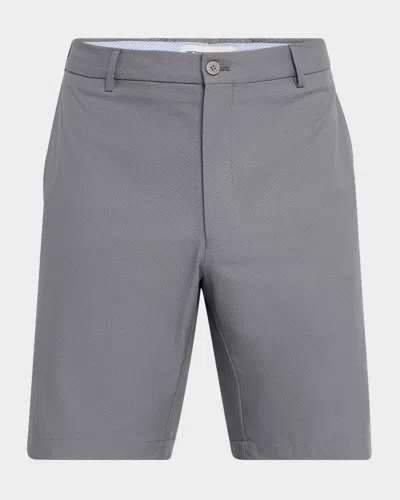 Peter Millar Men's Salem Geometric Performance Shorts In Gray