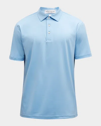 Peter Millar Men's Sean Stretch-jersey Polo Shirt In Blue