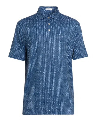 Peter Millar Men's Sidecar Performance Jersey Polo In Blue