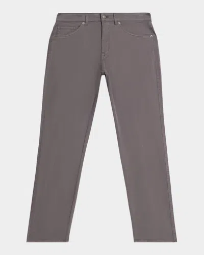 Peter Millar Men's Signature Sateen Five-pocket Pants In Silver